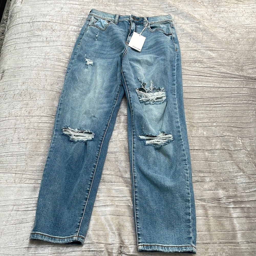 Sneak Peak high rise boyfriend jeans